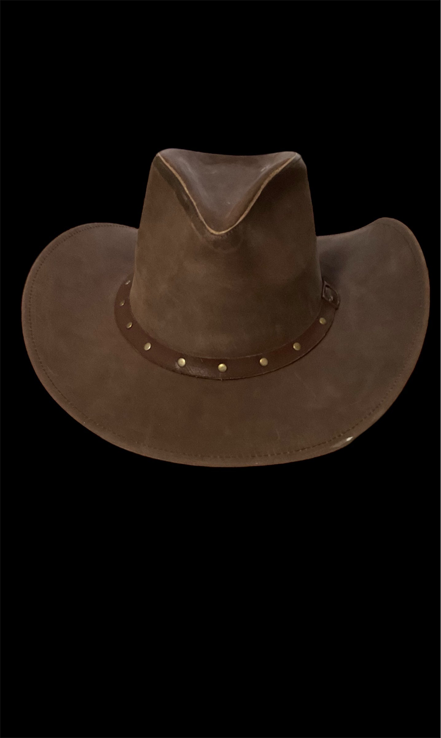 Brown Shapeable Leather Western Outback Cowboy Hat