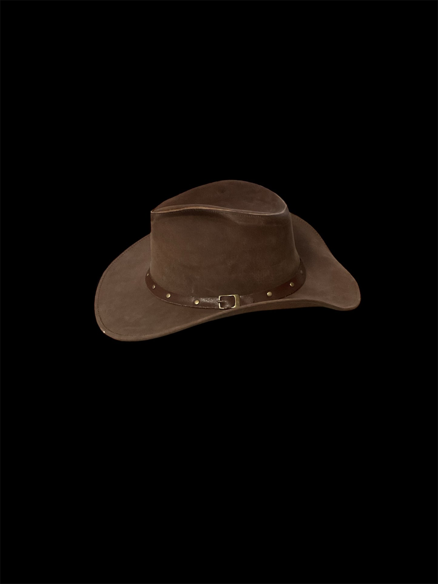 Brown Shapeable Leather Western Outback Cowboy Hat