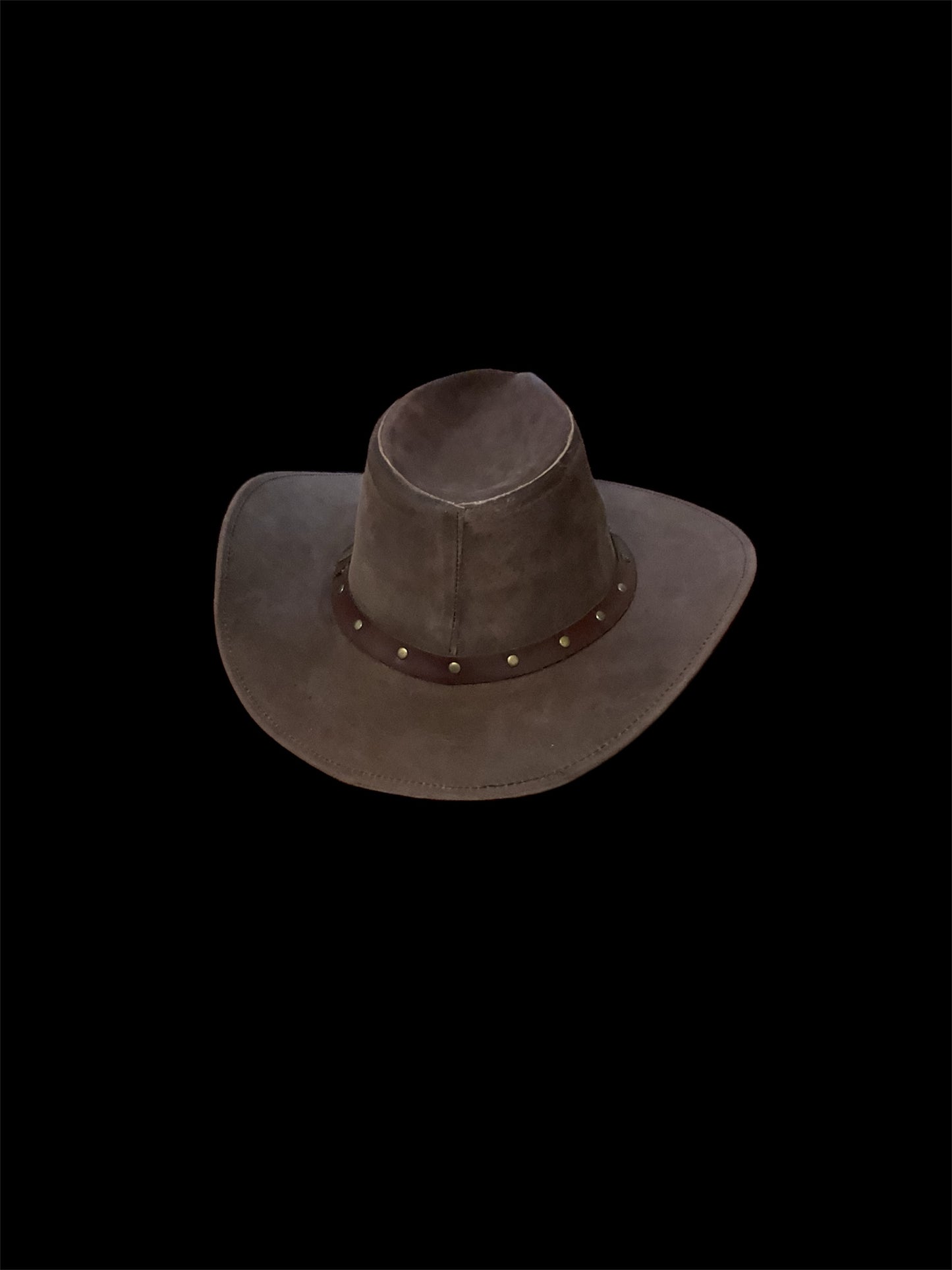 Brown Shapeable Leather Western Outback Cowboy Hat